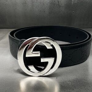 GORGEOUS Authentic Gucci Interlocking G Buckle Belt - Size 85/34 US Size 6